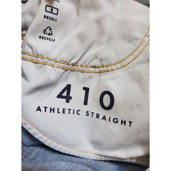 Lucky Brand Jeans Men 38 x 32 Athletic Straight 410 Distressed Pants Medium Wash - Picture 5 of 9